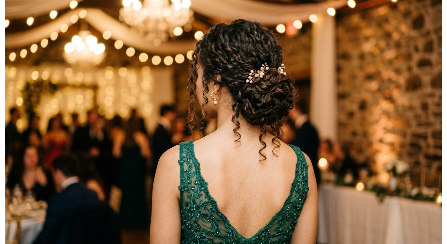 Curly Pinned Updo