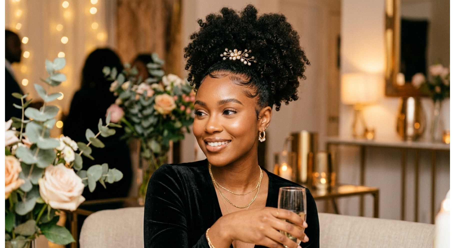 Curly Puff Style