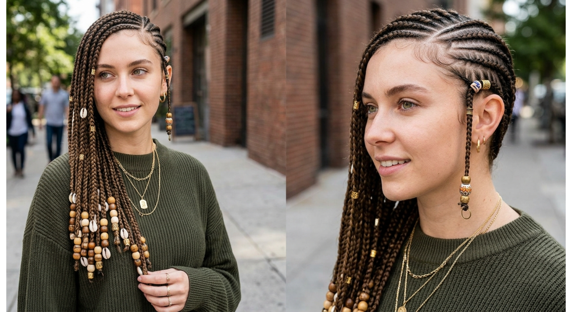 Fulani Braids with Side Bead Accents