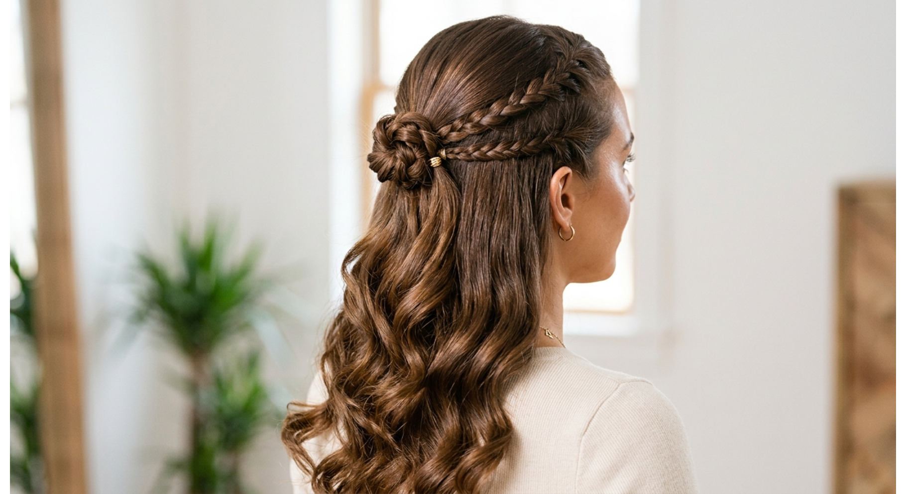 Half Up Braided Knot