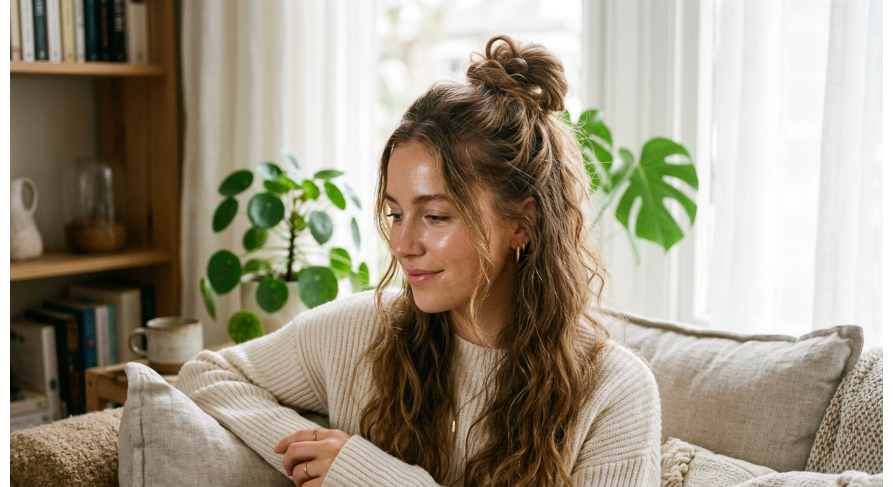 Half-Up No-Pin Bun
