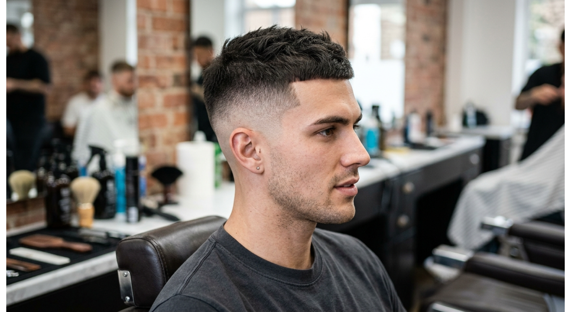 High Fade with Short Top
