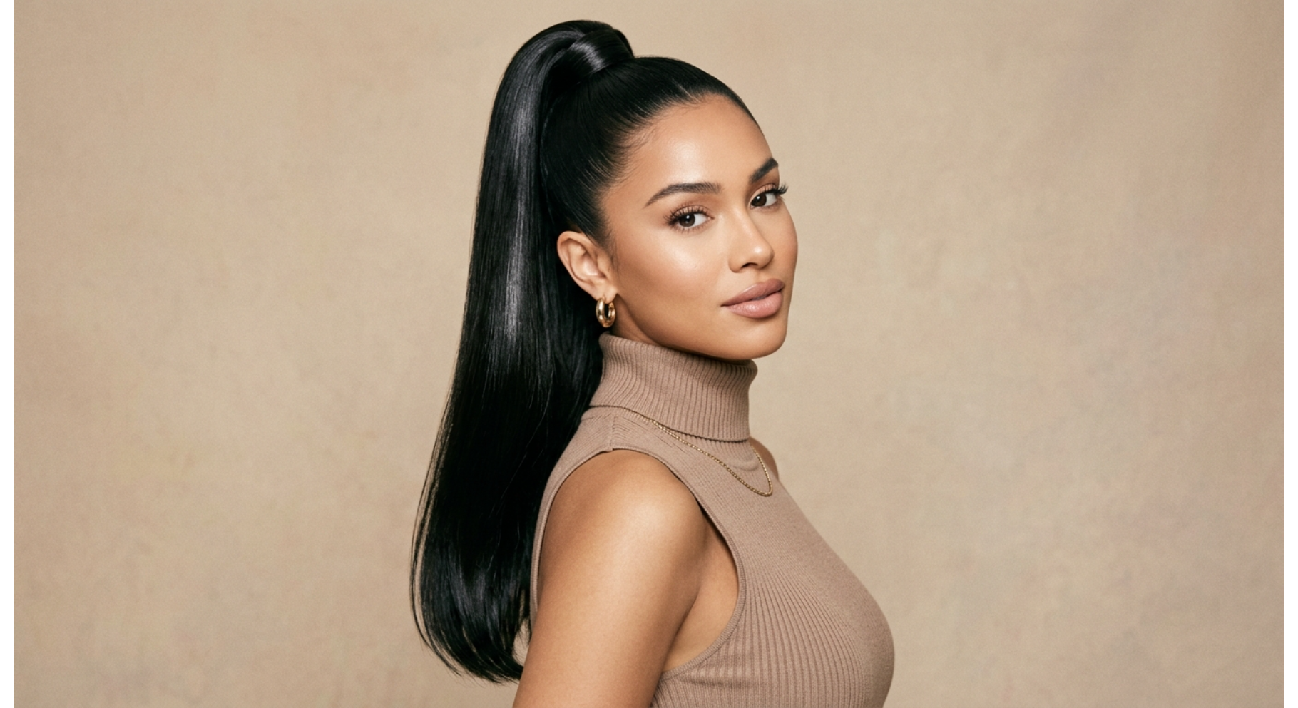 High Ponytail with Wrapped Base