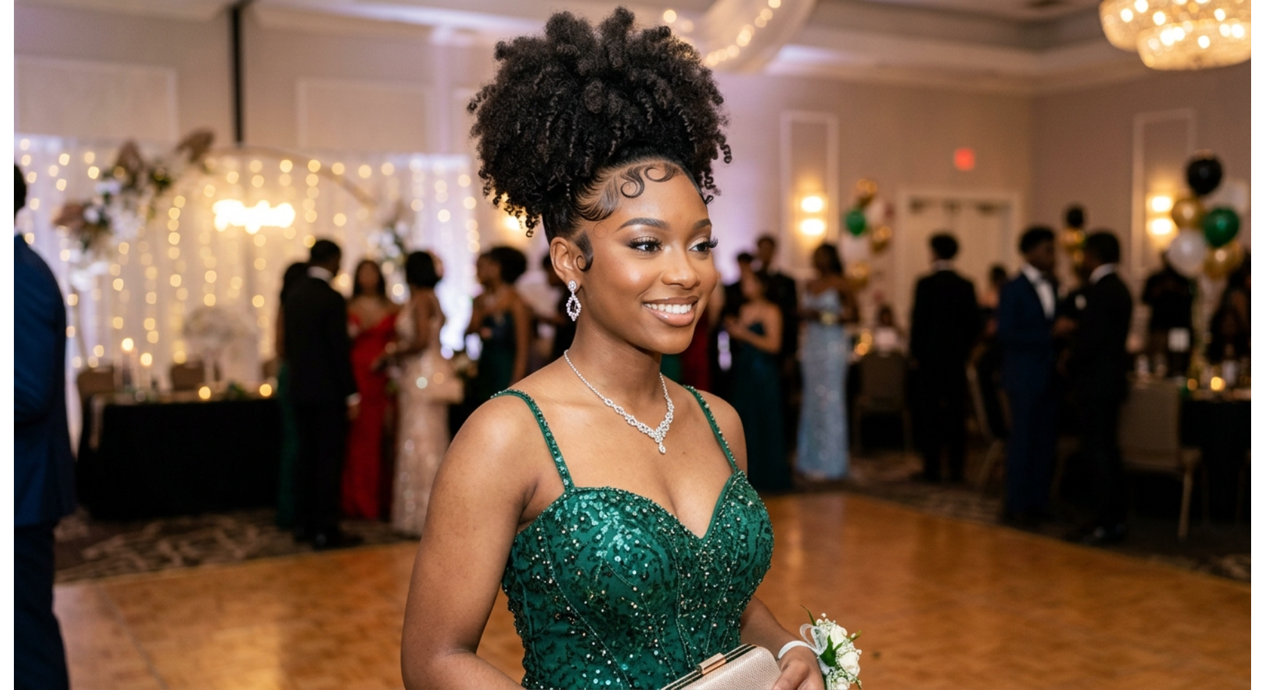 High Puff with Laid Edges