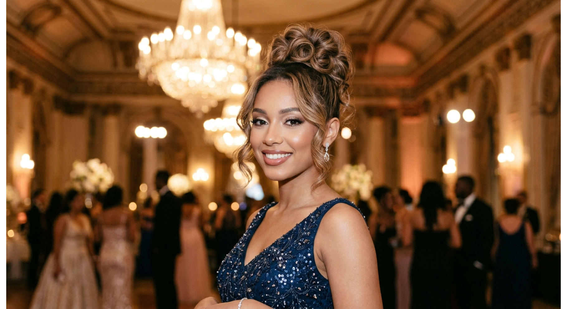 High Textured Bun for Short Hair