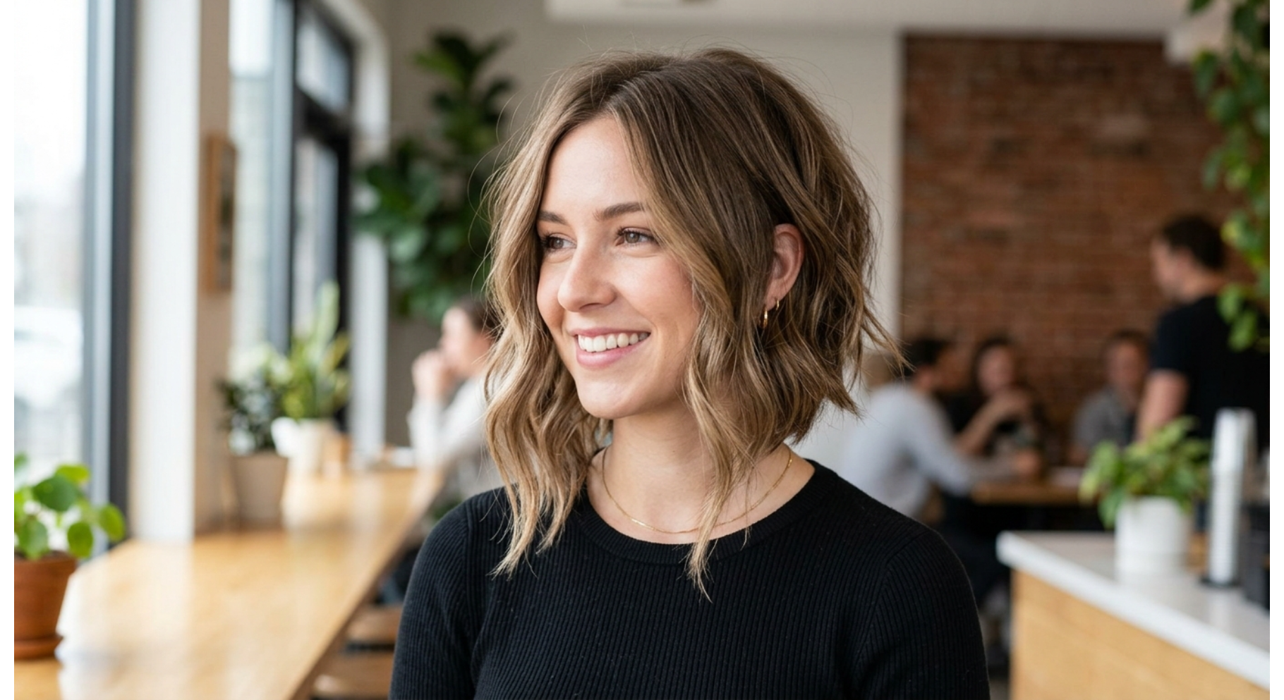 Inverted Messy Bob with Soft Texture