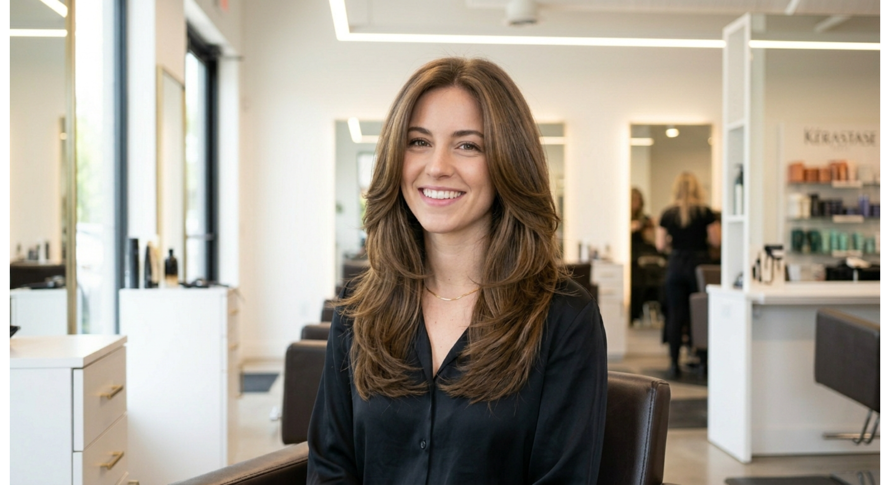 Layered Medium Cut with Subtle V-Shape Ends