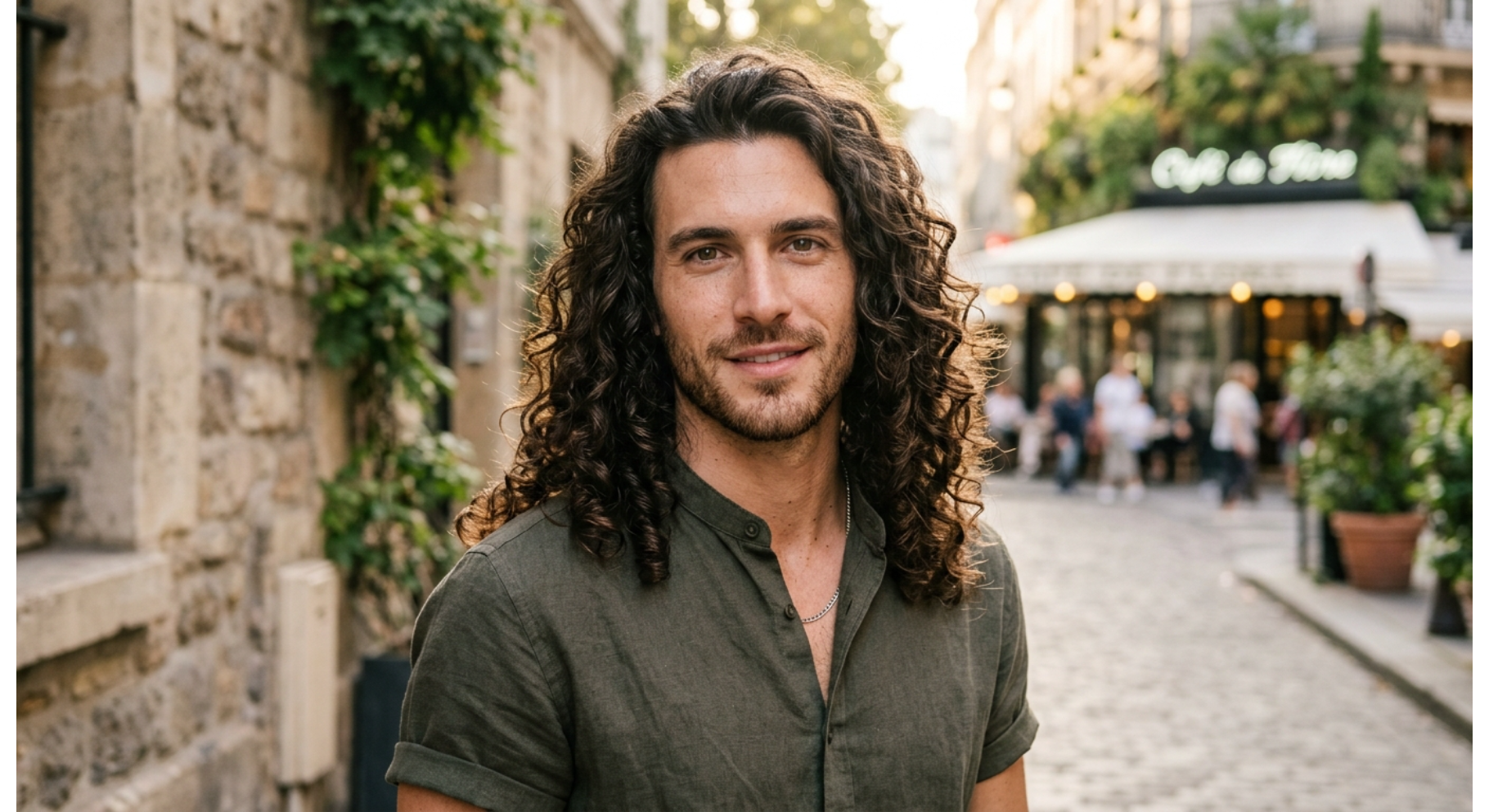 Layered Shoulder-Length Curls
