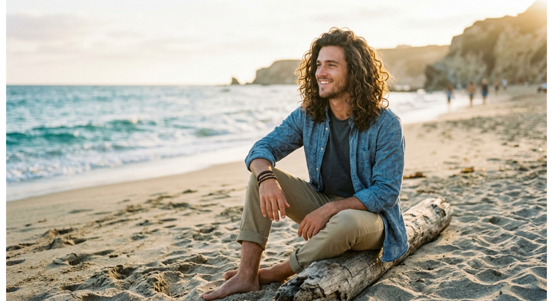 Long Curly Beach Waves Cut
