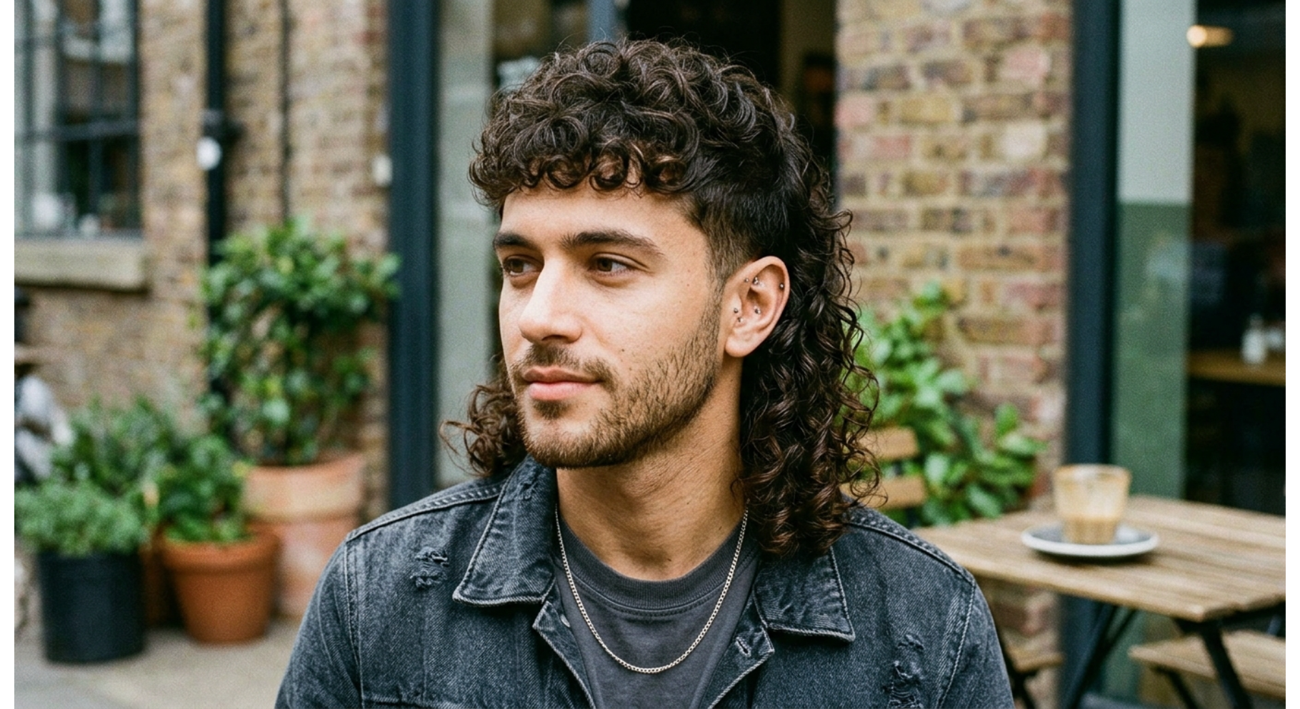 Long Curly Modern Mullet
