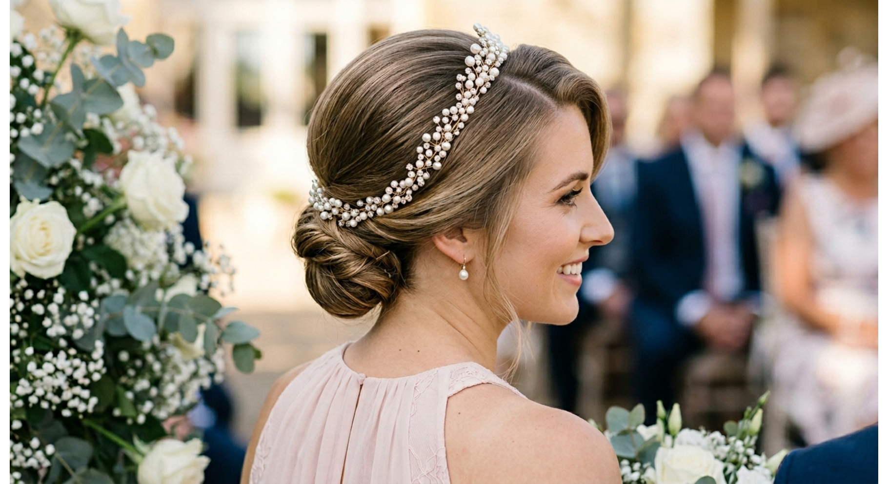 Low Knot with Side Part