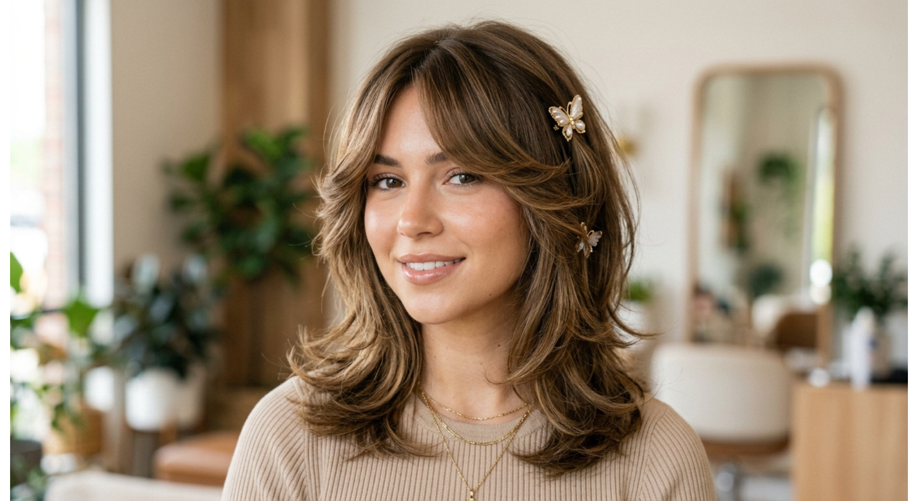 Medium Layered Cut with Curtain Volume Blend