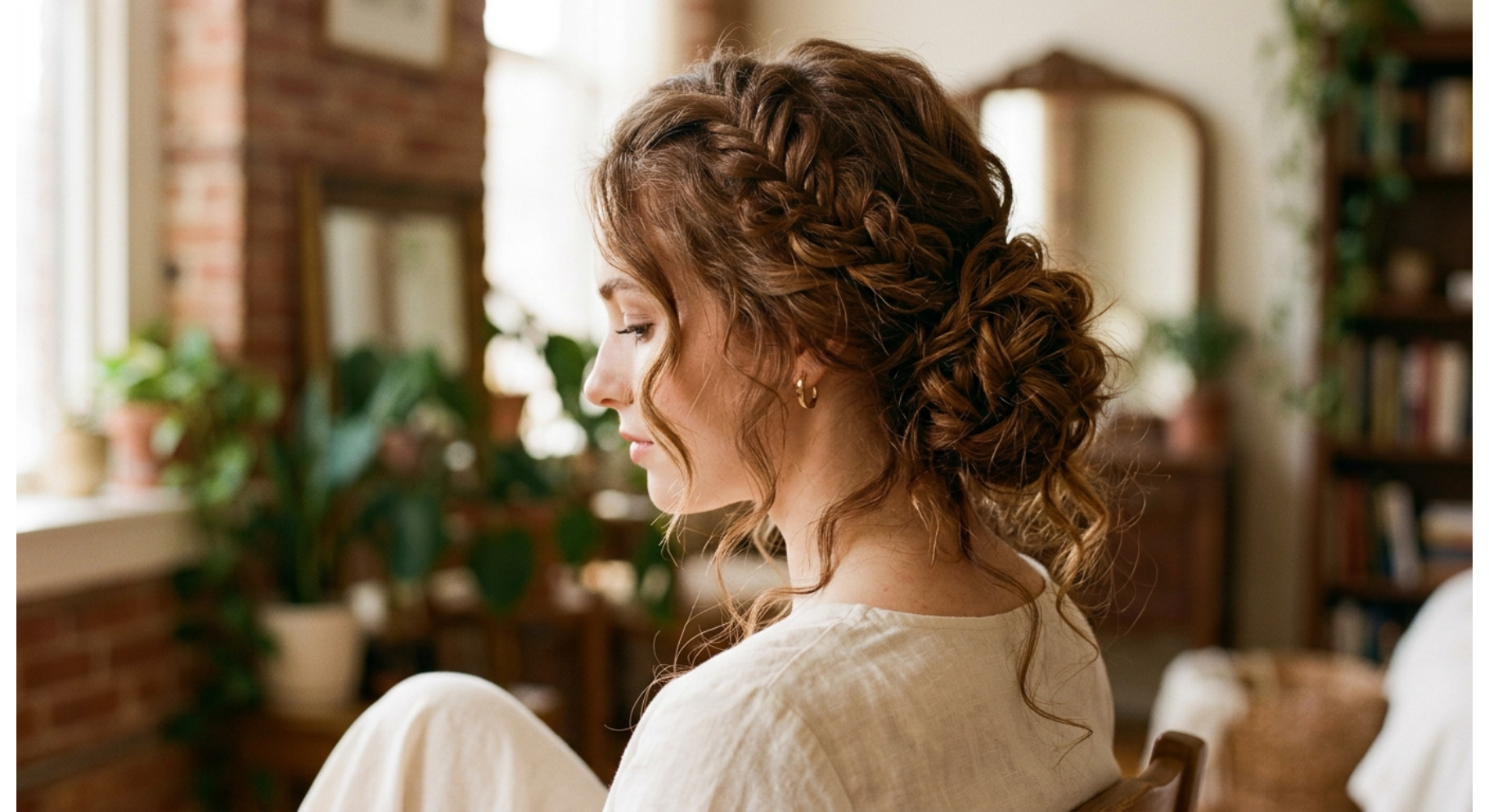 Messy Braided Updo