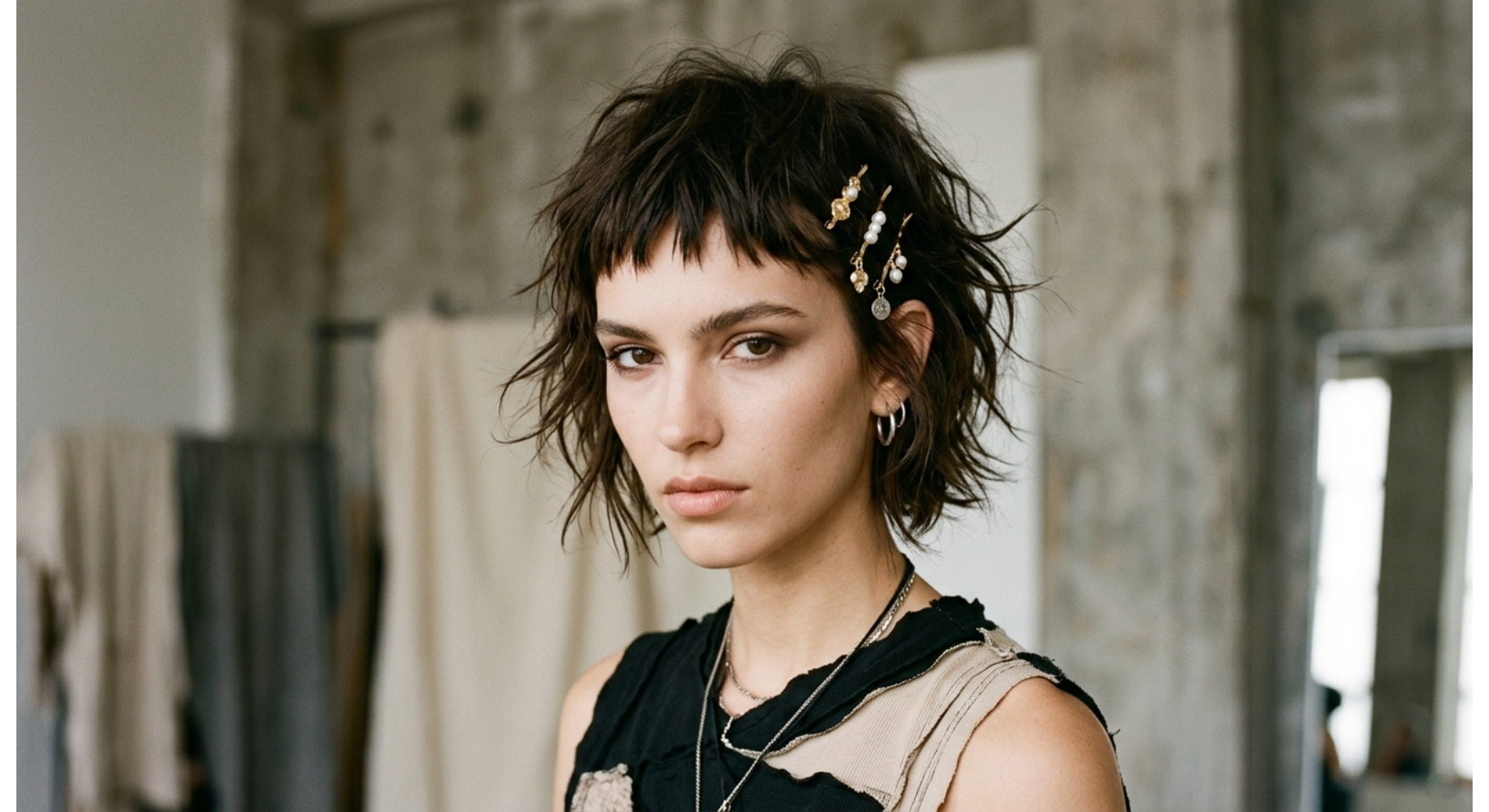 Messy Shag Bob with Micro Bangs