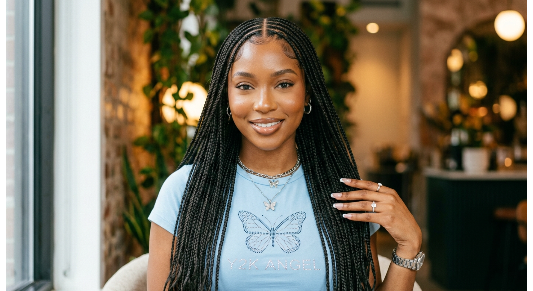 Micro Braids Center Part