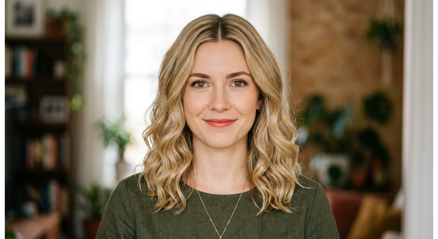 Middle Parted Blonde Waves