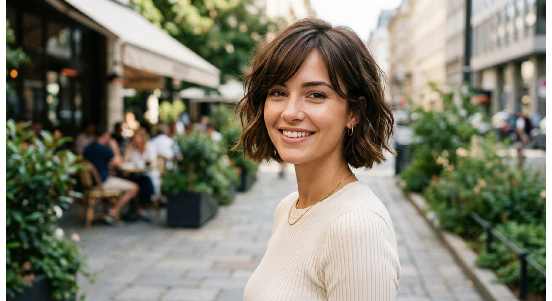 Minimal Wave Bob with Side Bangs