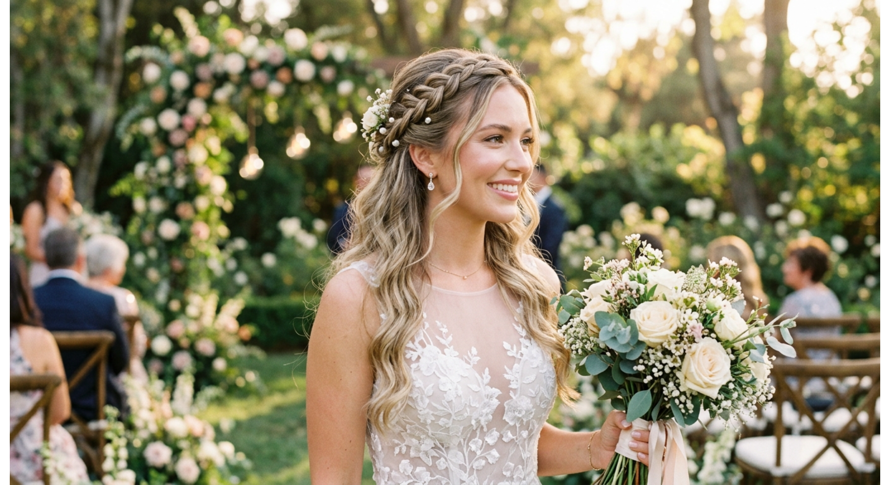 Romantic Half-Up Twisted Crown