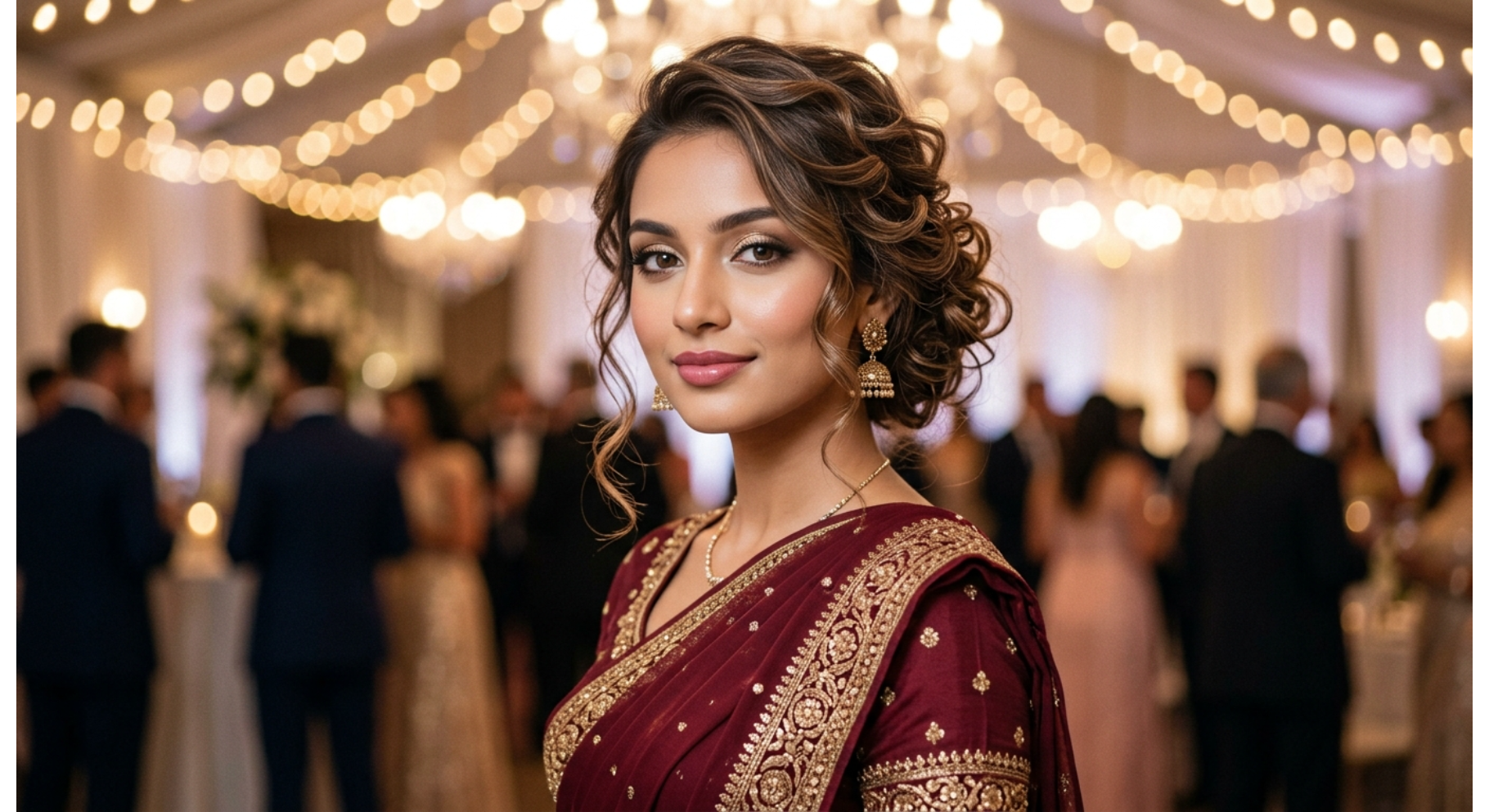 Romantic Loose Curl Updo