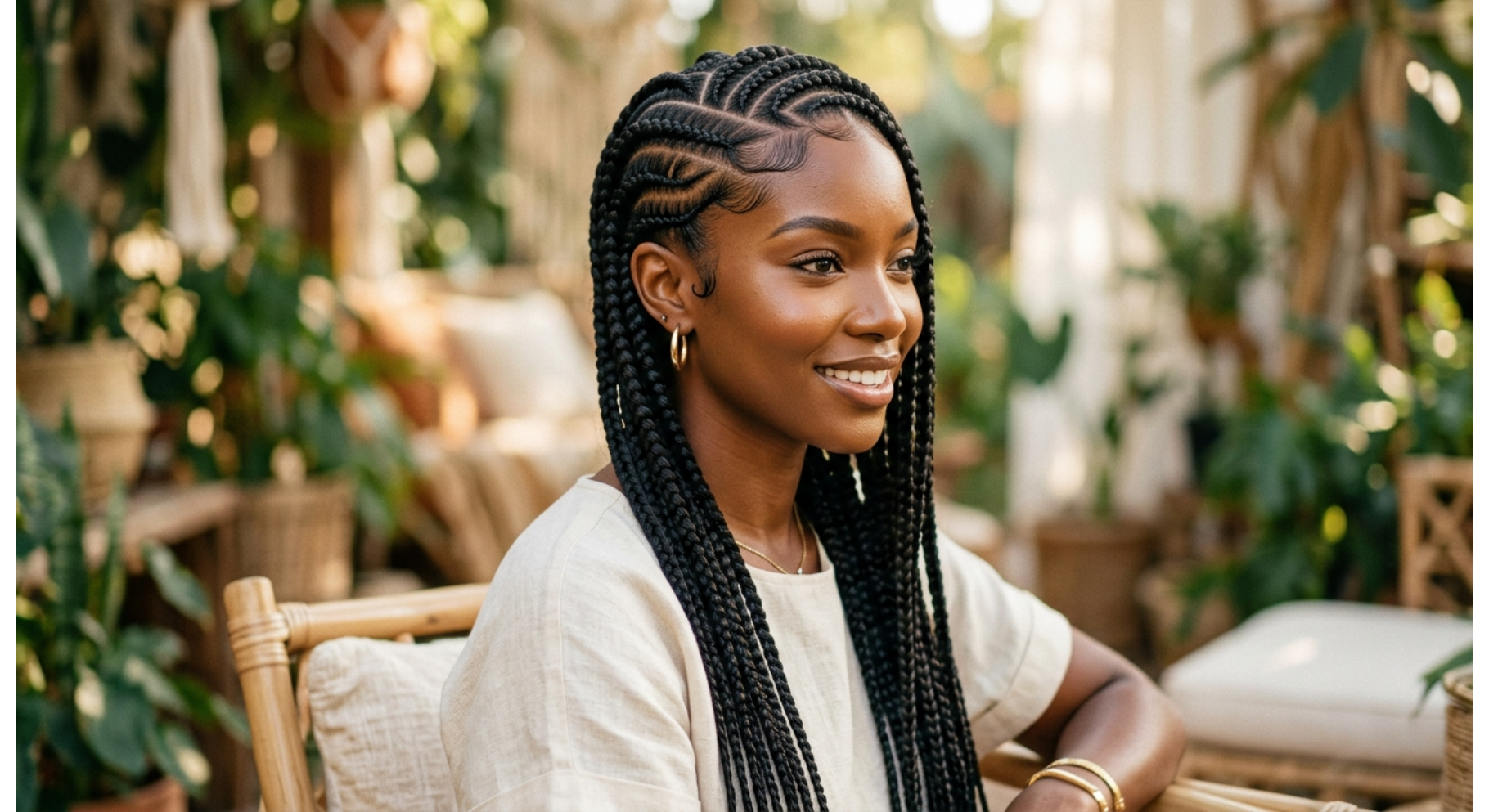 Side Part Cornrows
