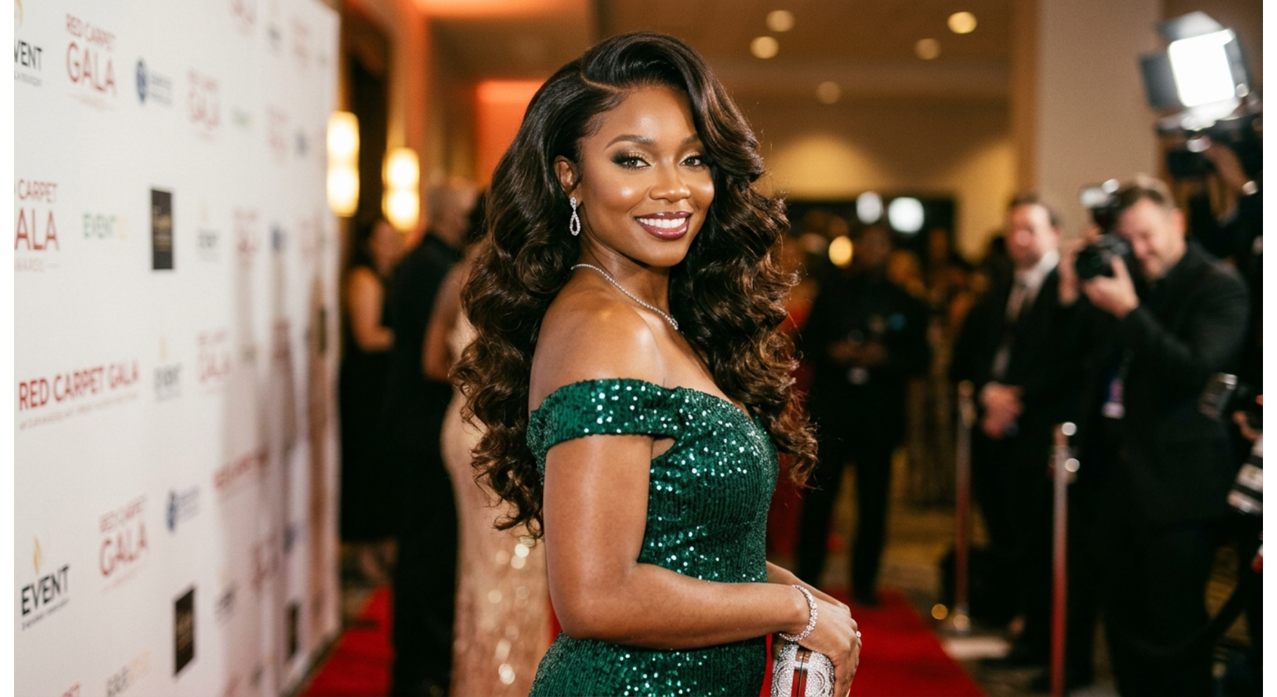 Side Part Glam Waves