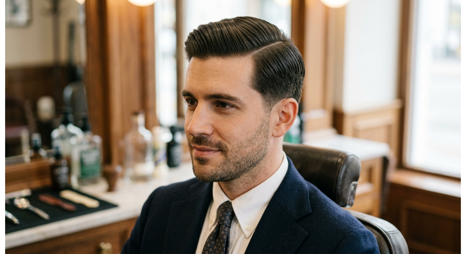 Side Part for Oval Faces