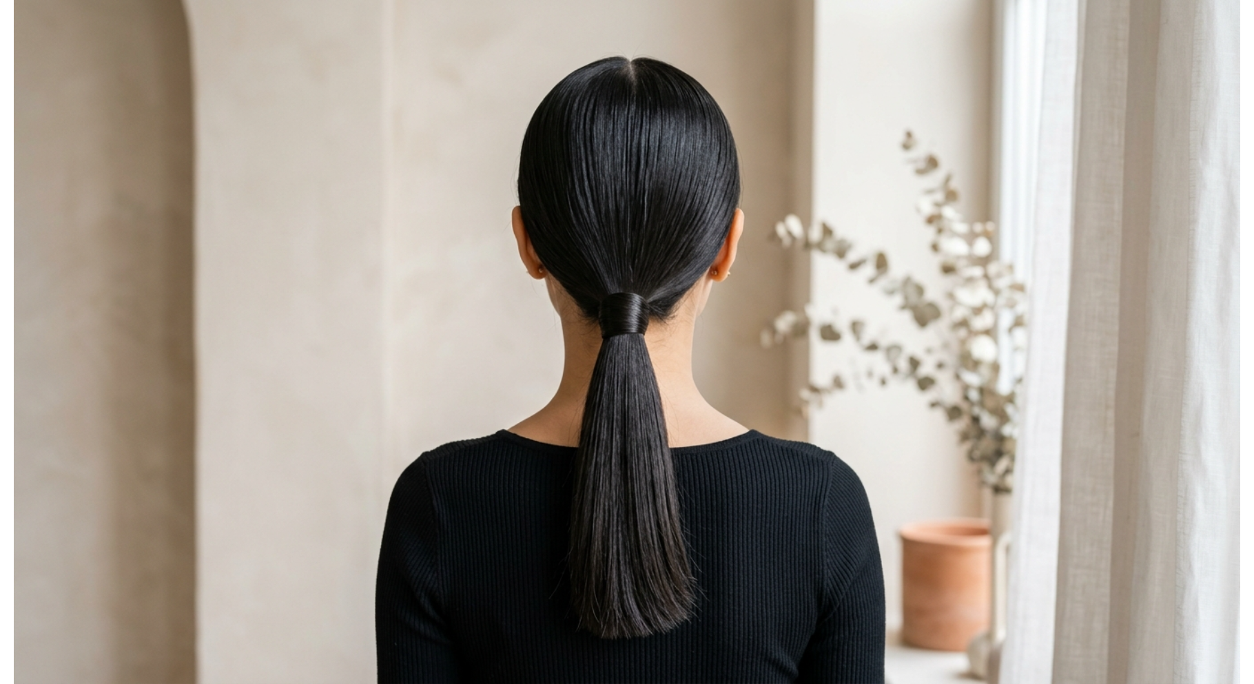 Sleek Low Ponytail