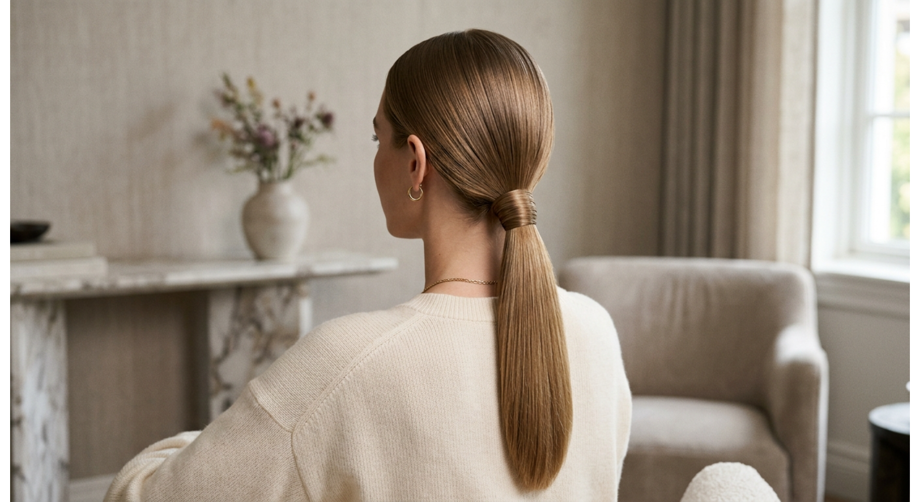 Sleek Low Ponytail Wrap