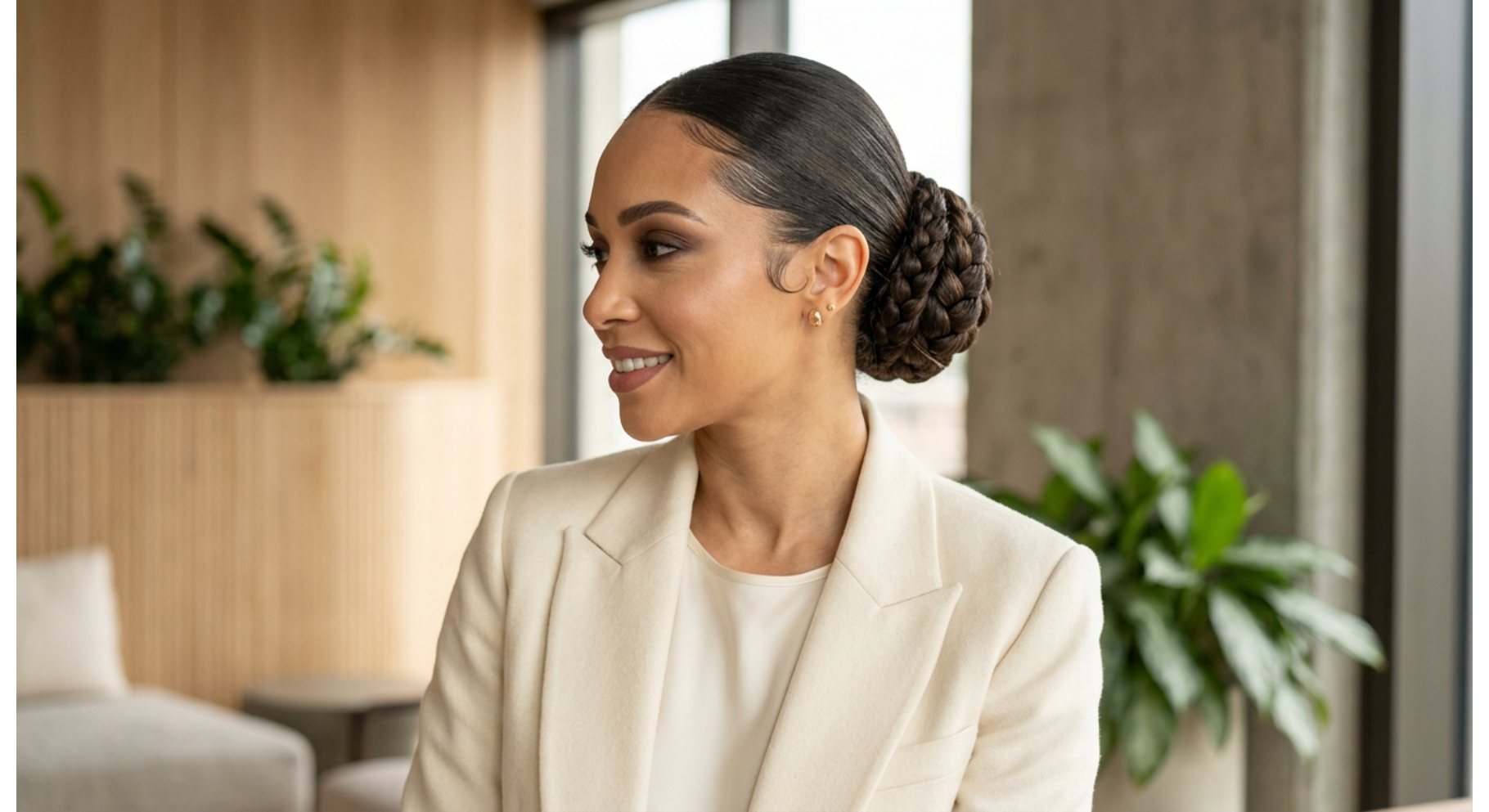Slick Back Braided Bun