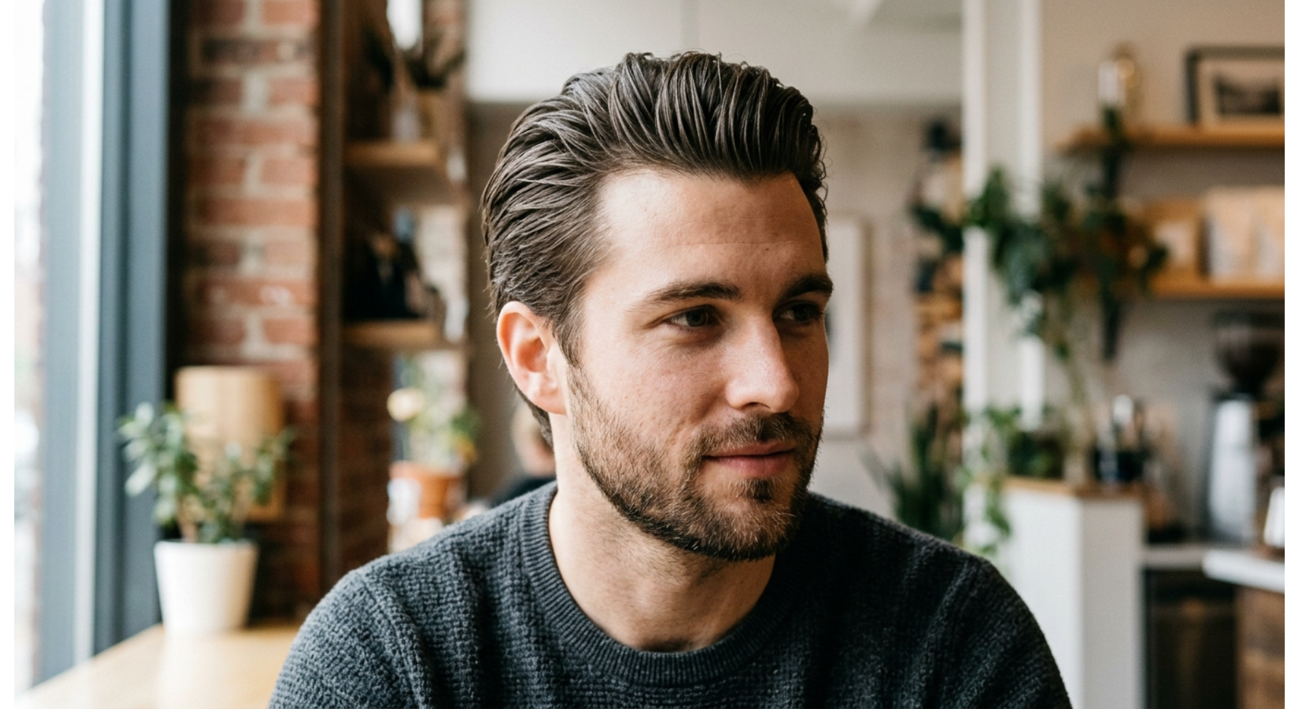 Slick Back with Natural Texture