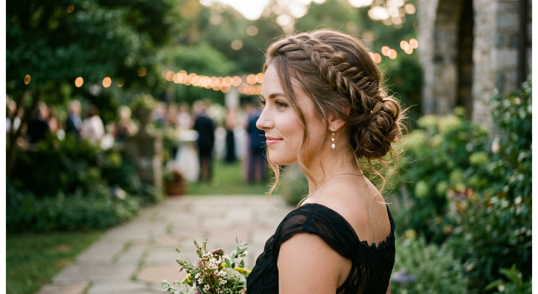 Soft Braided Side Updo