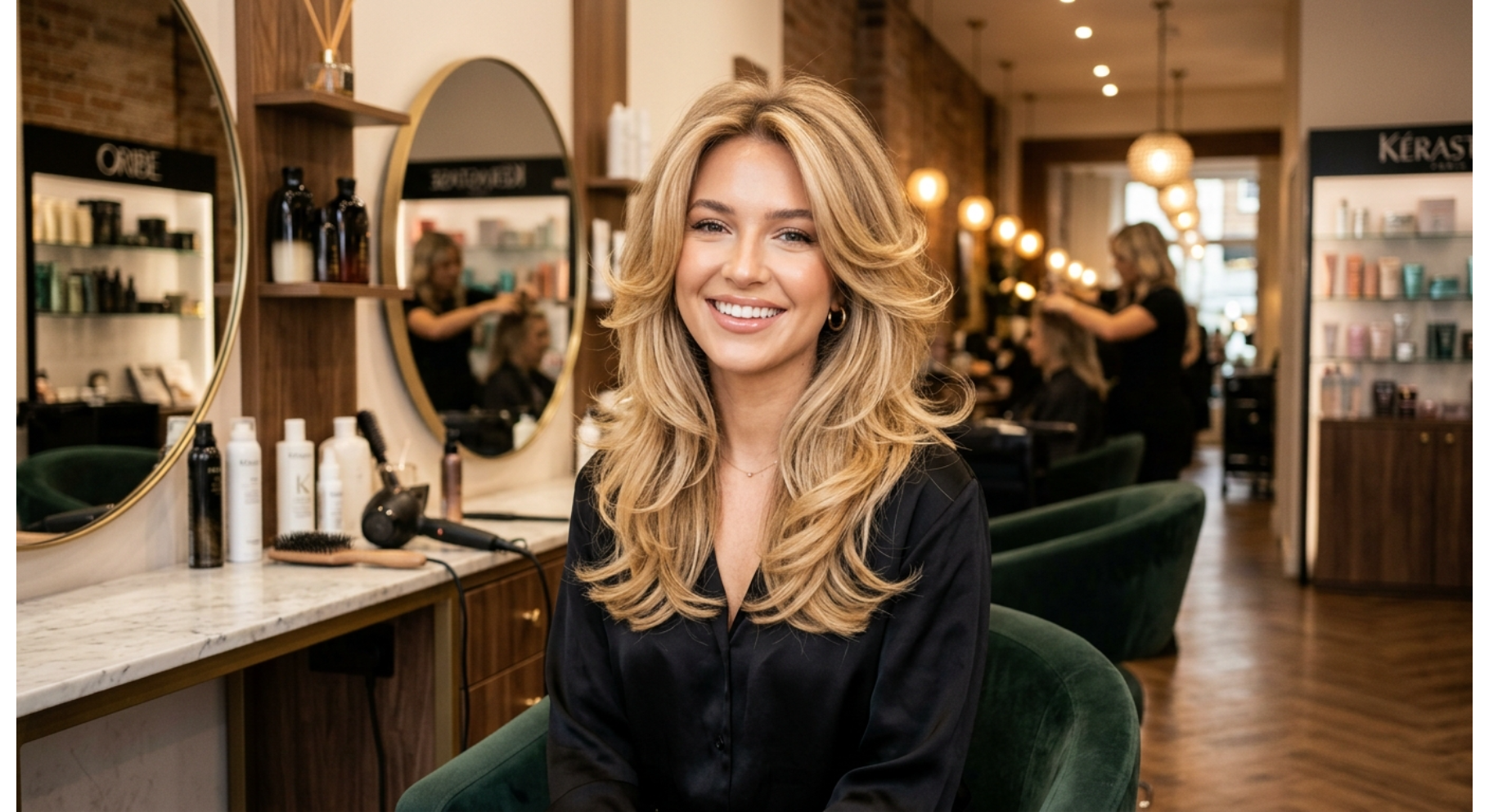 Soft Glam Layered Blowout Cut