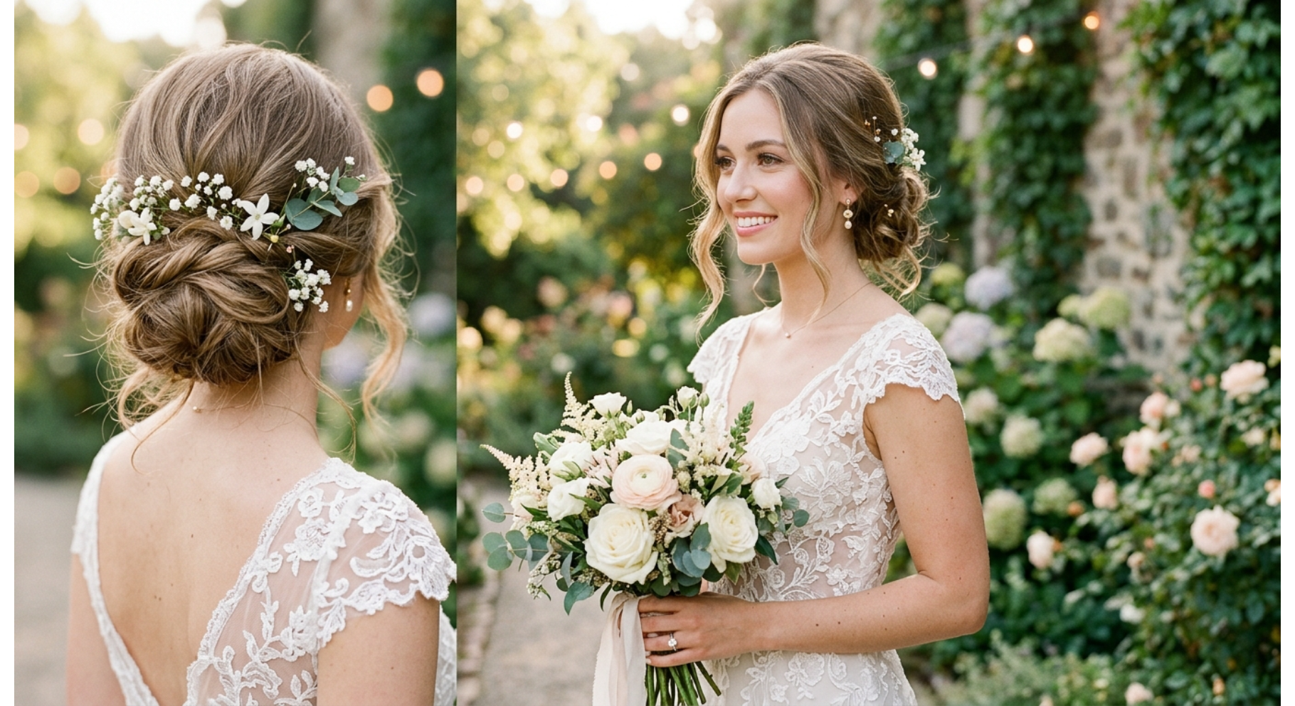 Soft Low Bun with Face-Framing Strands