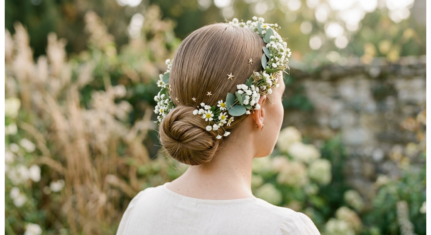 Straight Hair Middle Part Low Bun