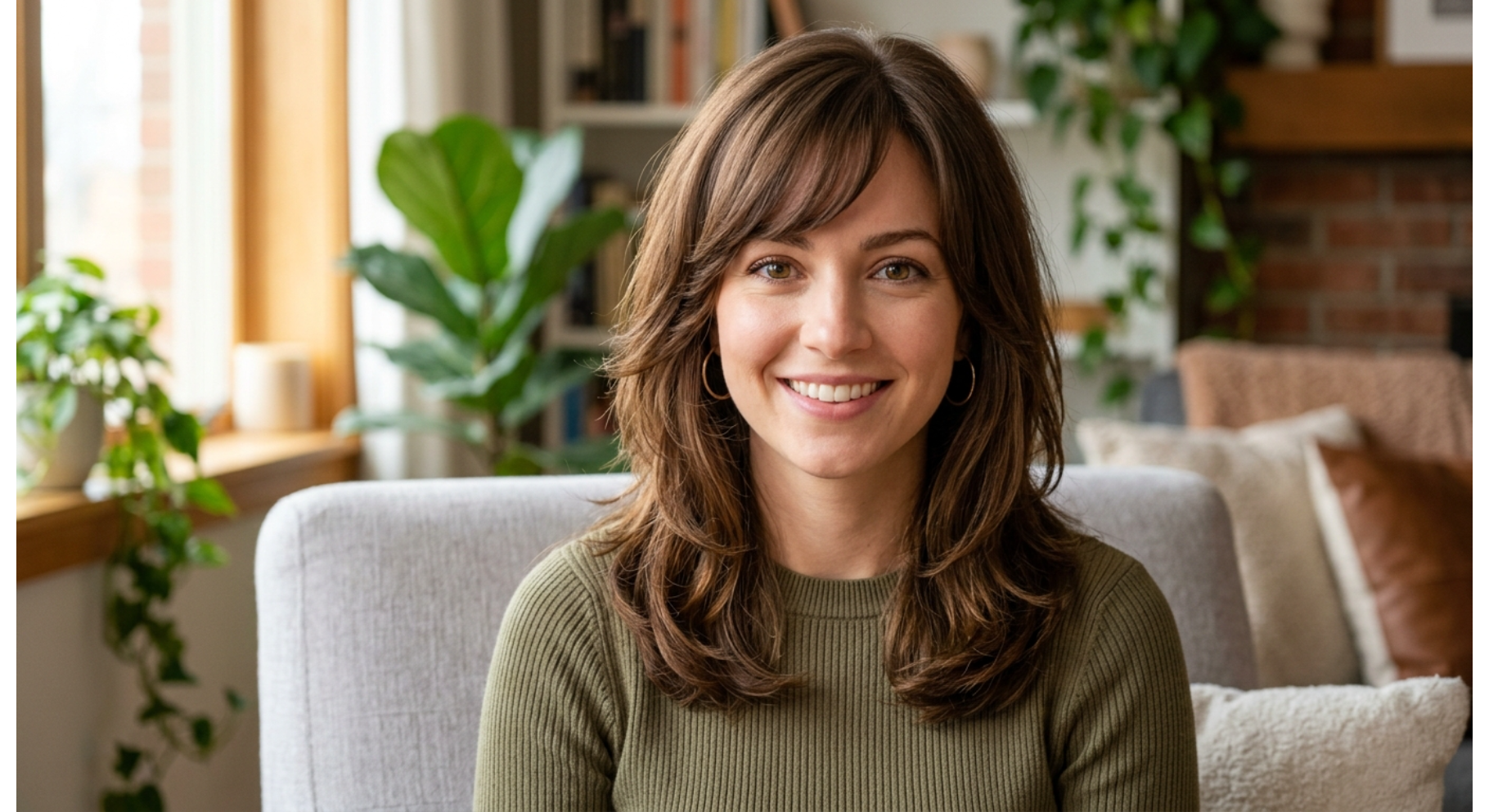 Subtle Layers with Sweeping Bangs