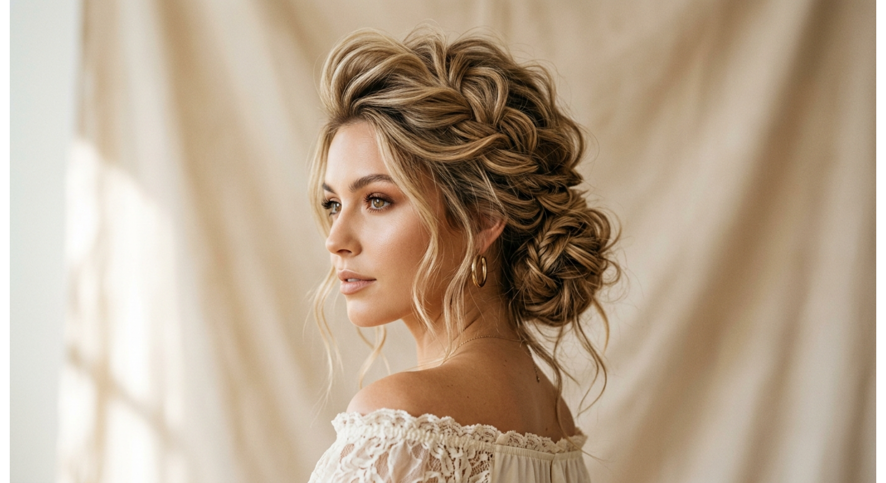 Textured Crown Messy Updo