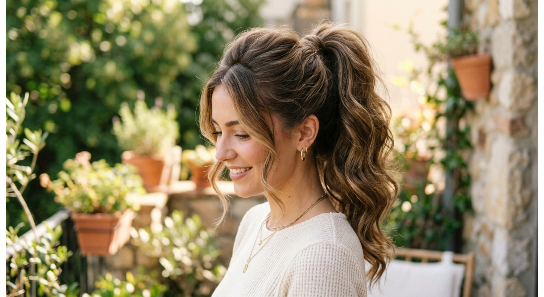 Textured High Ponytail