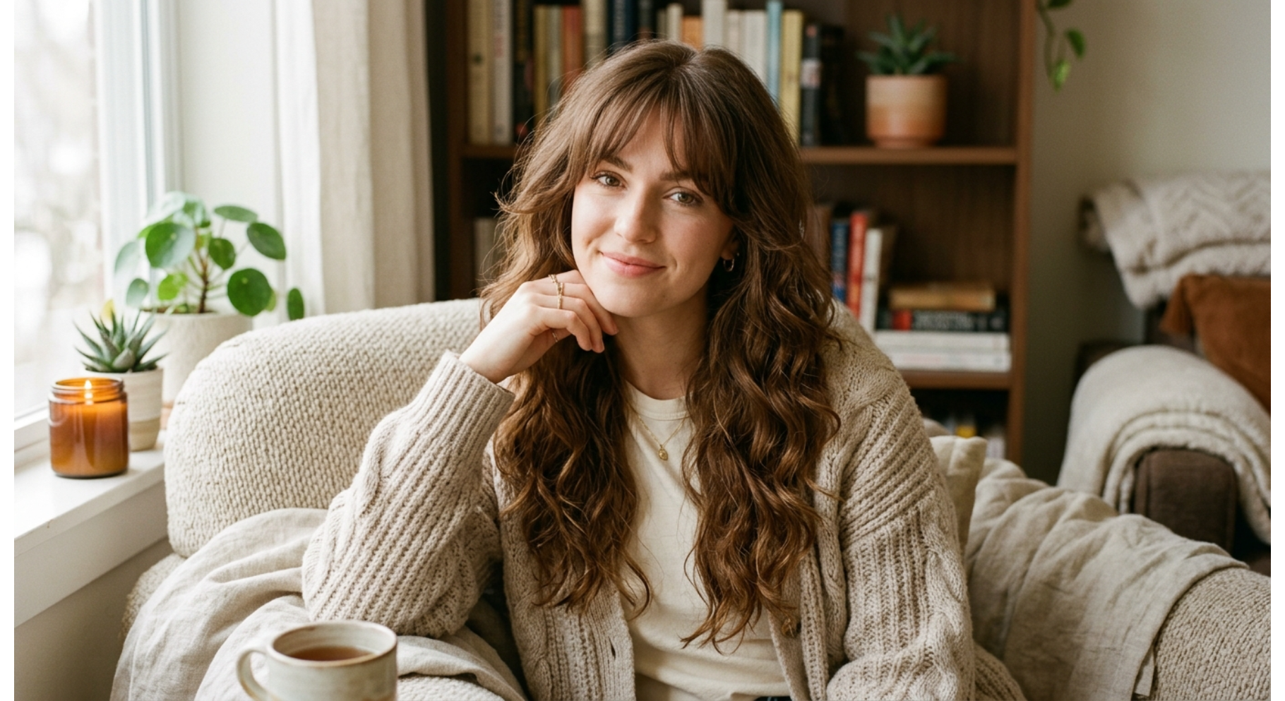 Textured Long Hair with Piecey Bangs