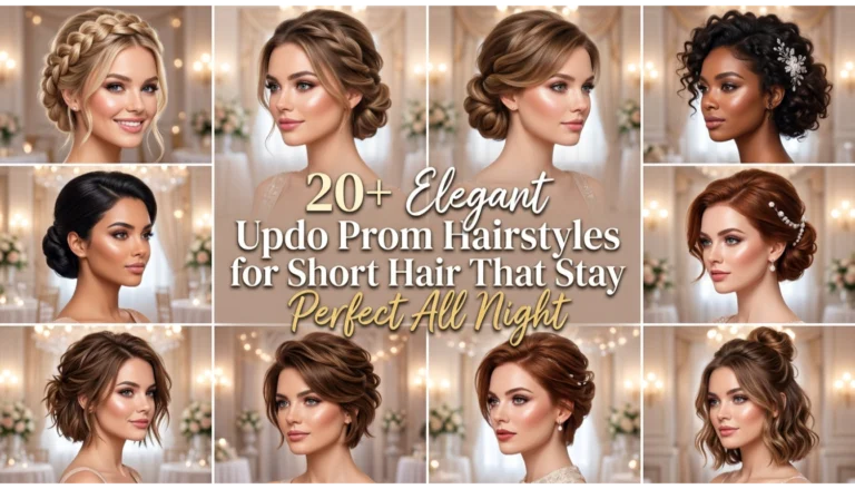 20+ Elegant Updo Prom Hairstyles for Short Hair That Stay Perfect All Night