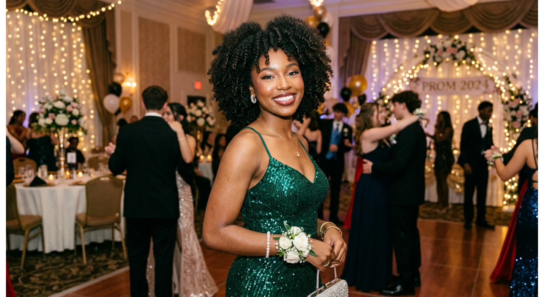Voluminous Afro with Defined Curls