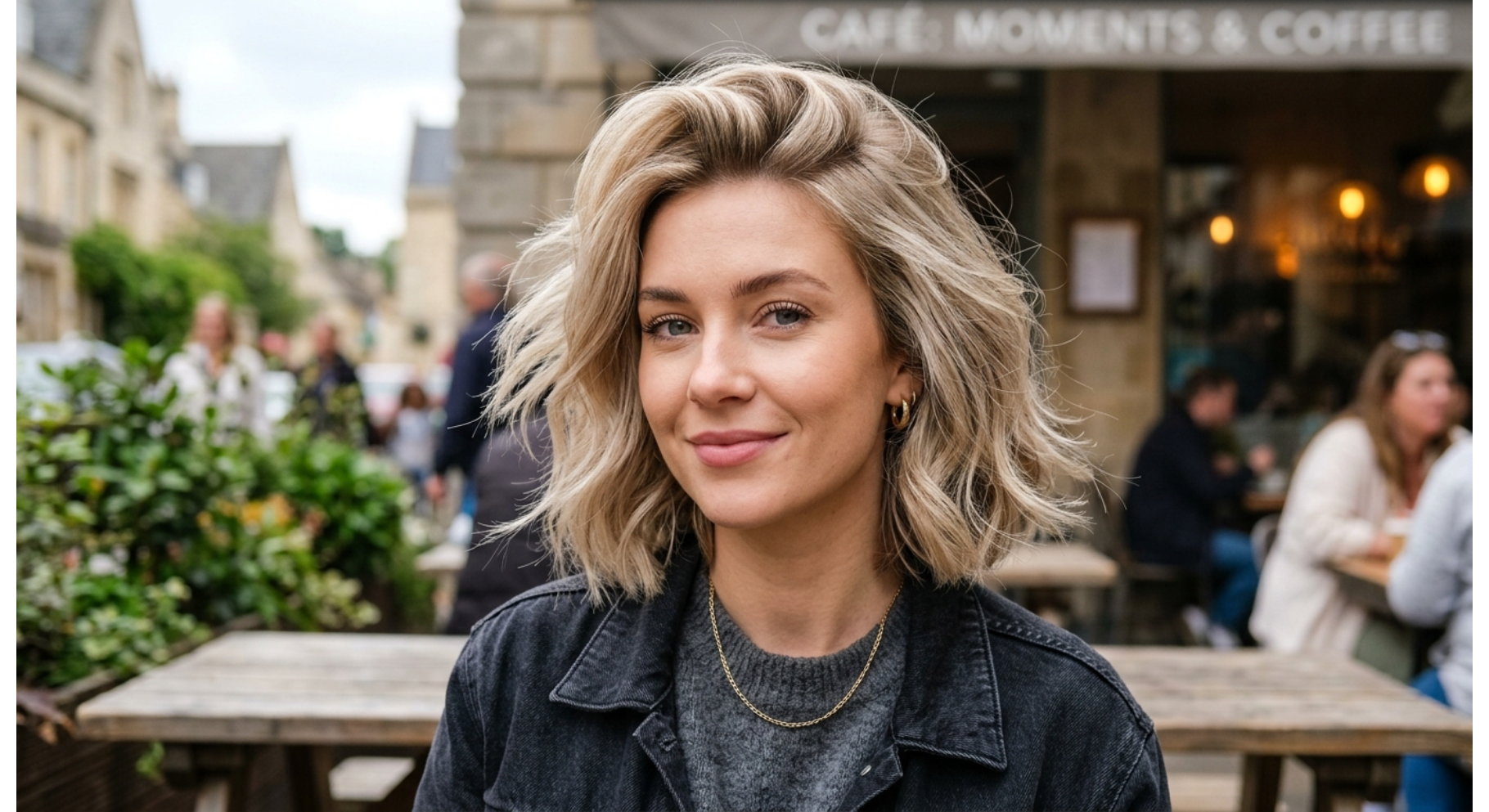 Volumized Blowout Messy Bob