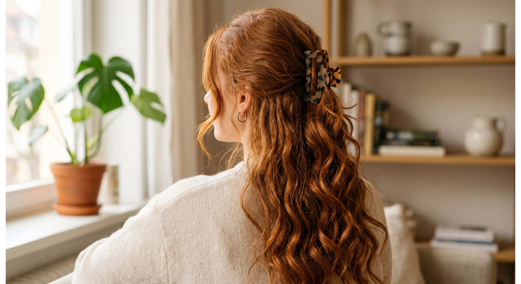 Wavy Claw Clip Style