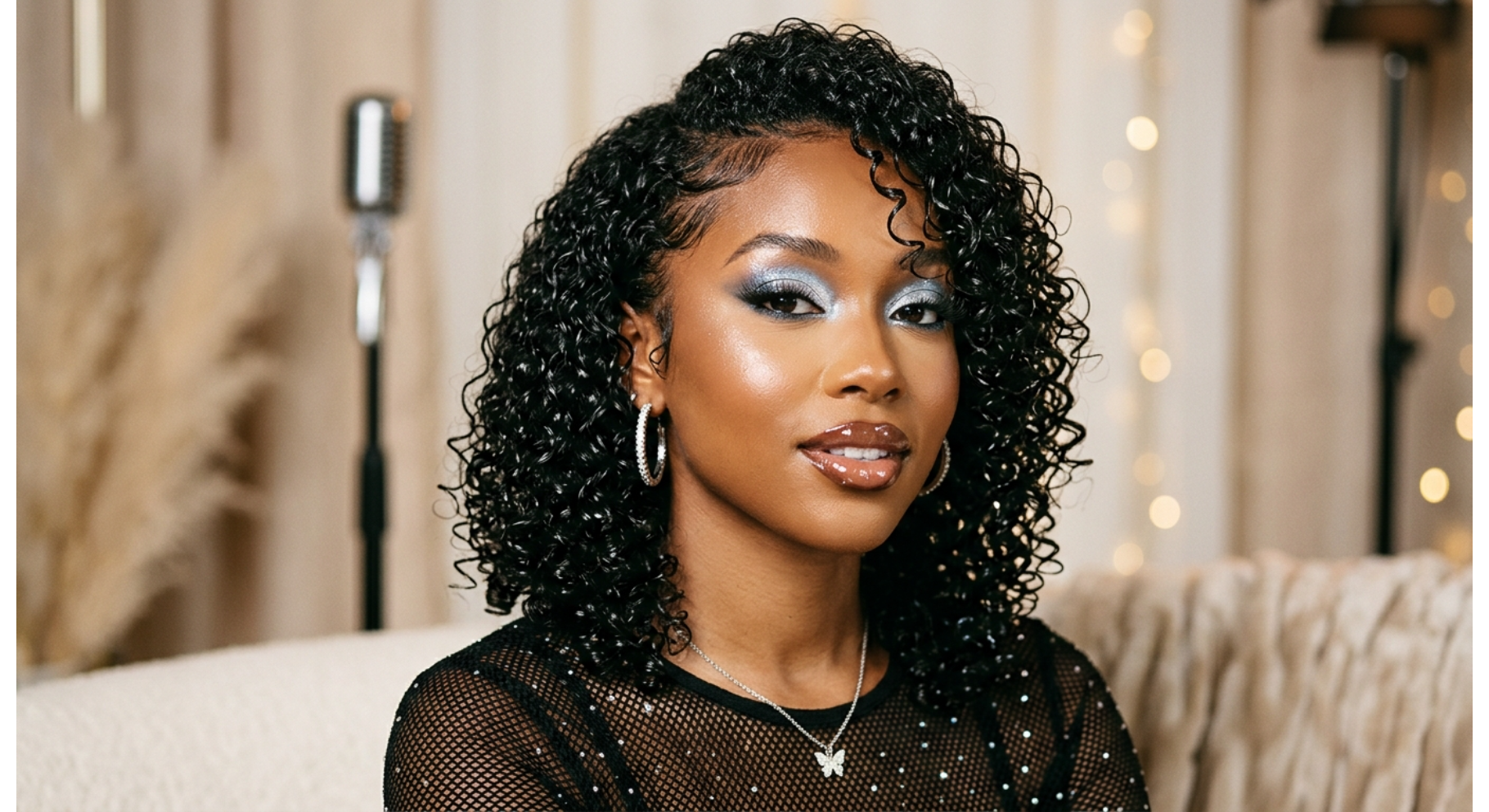 Wet Look Curly Style