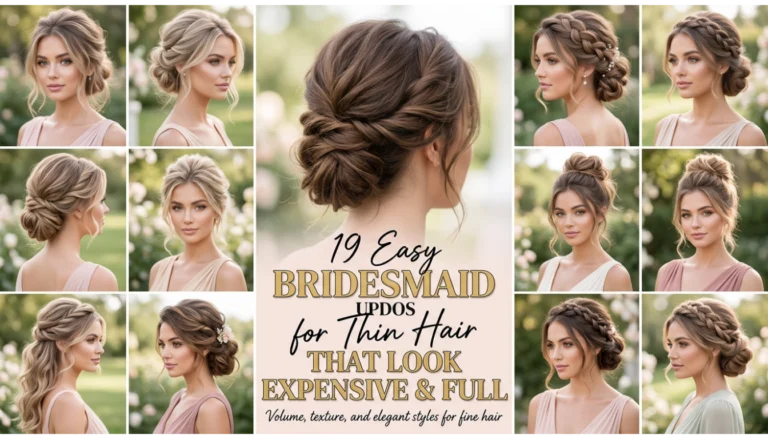 19 Easy Bridesmaid Updos for Thin Hair That Look Expensive & Full