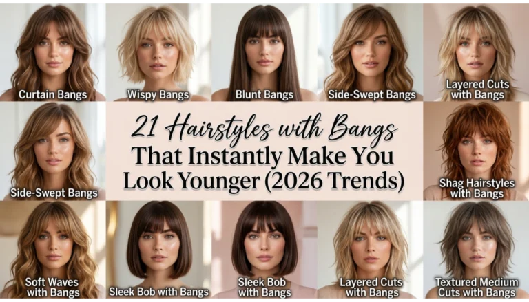 21 Hairstyles with Bangs That Instantly Make You Look Younger (2026 Trends)