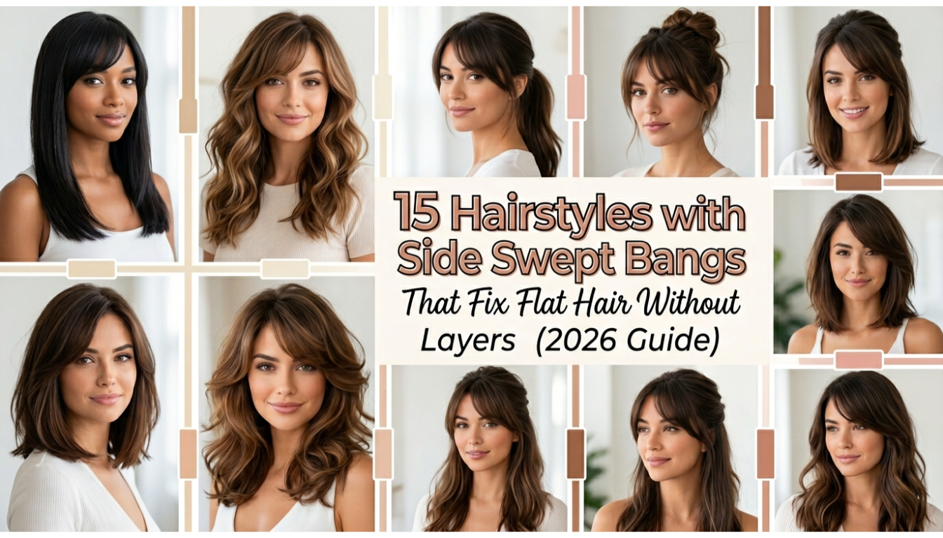 hairstyles with side swept bangs