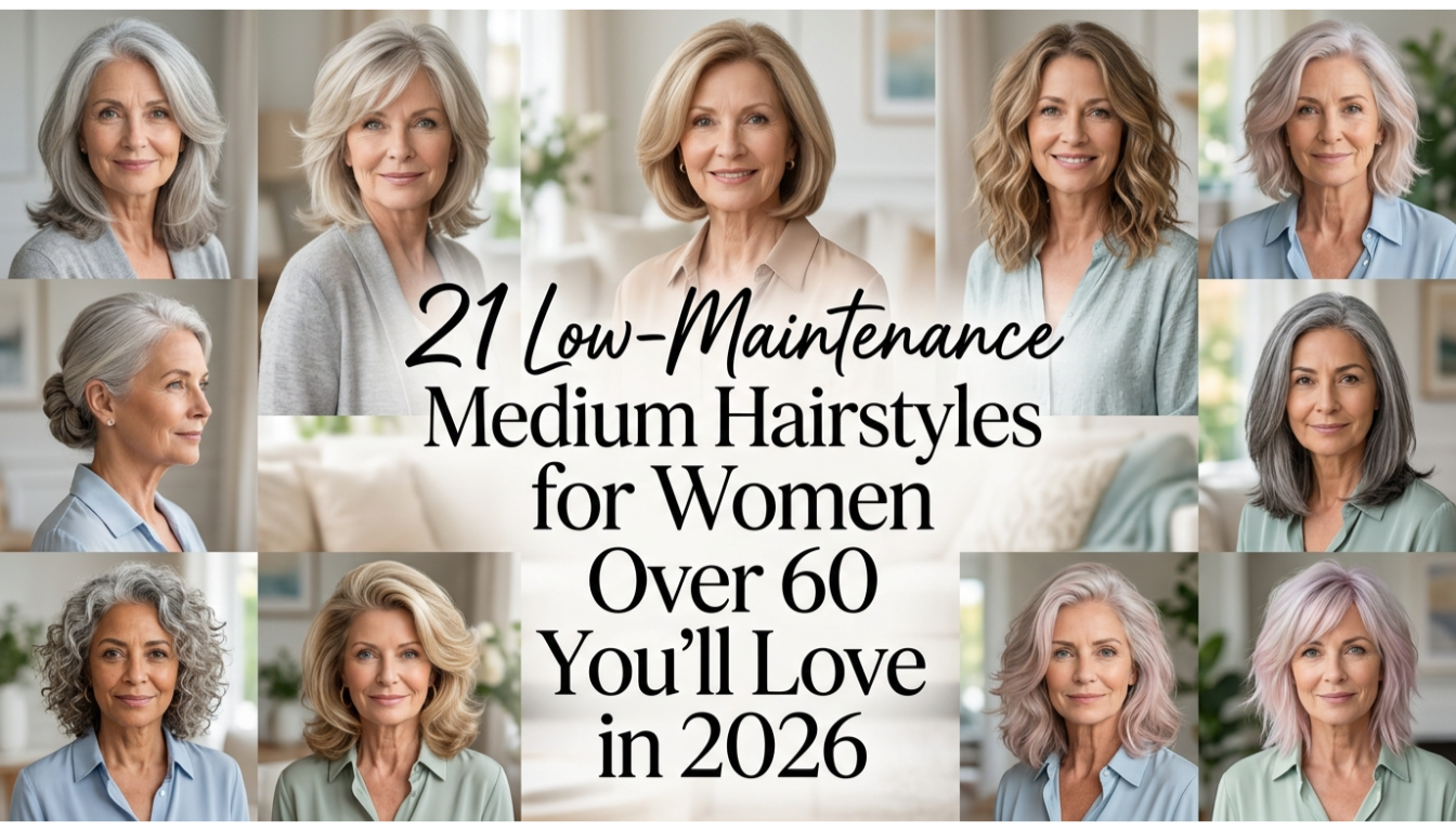 medium length hairstyles for women over 60