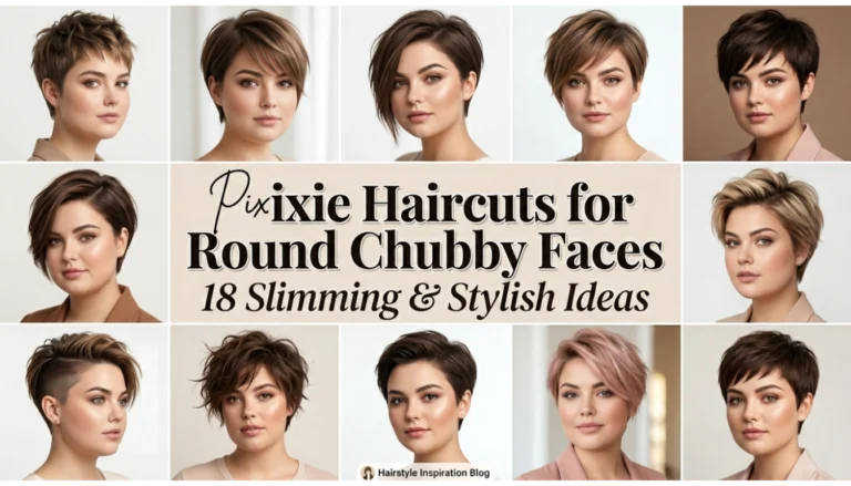 pixie haircut for round faces
