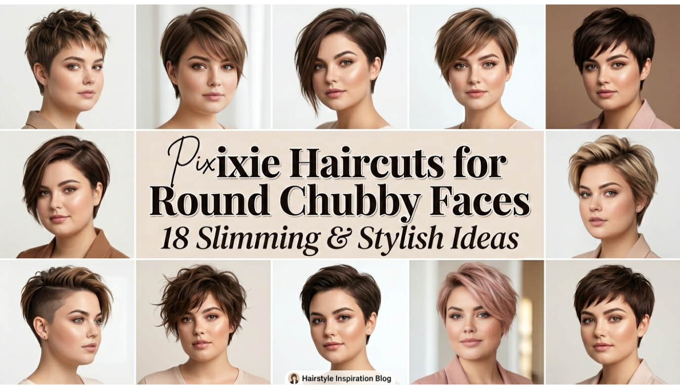 pixie haircut for round faces