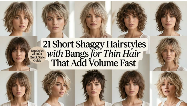 short shaggy hairstyles with bangs